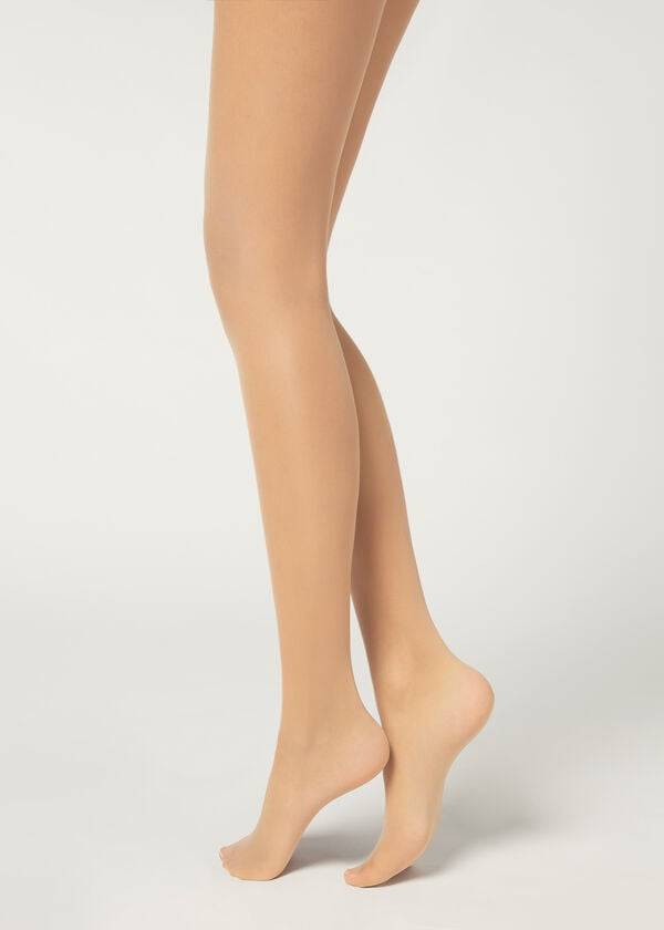 Calzedonia 20 Denier Essential Invisible Sheer Hardloopbroek Dames Beige | BE1145RW