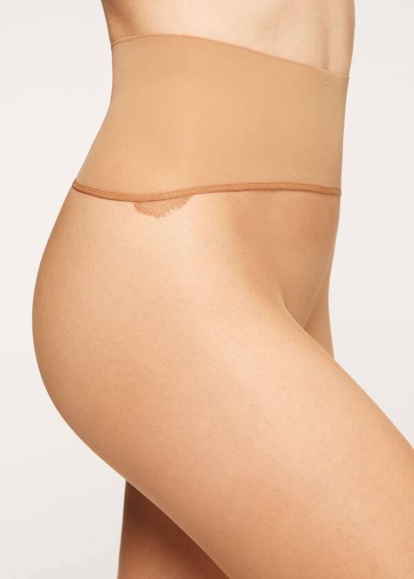 Calzedonia 20 Denier Seamless Totally Invisible Sheer Hardloopbroek Dames Bruin | BE1154DN