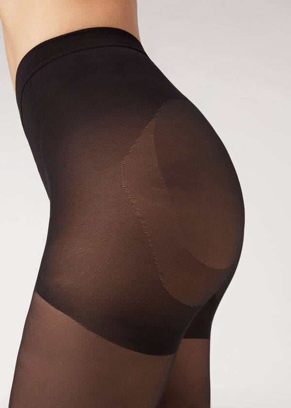 Calzedonia 30 Denier Total Shaper Sheer Sexy Hardloopbroek Dames Zwart | BE1194QZ