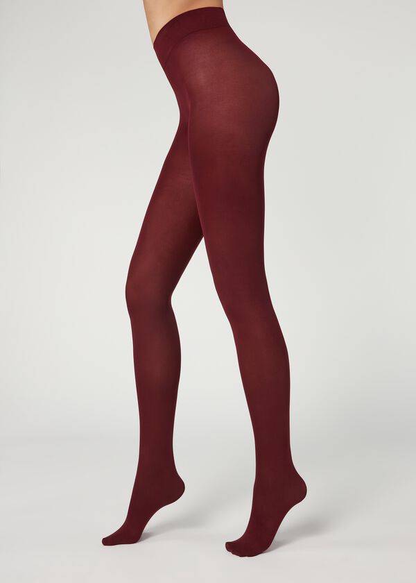 Calzedonia 50 Denier Total Comfort Soft Touch Opaque Hardloopbroek Dames Bordeaux | BE1026GL