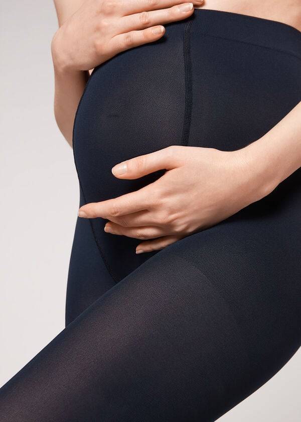 Calzedonia 60 Denier Maternity Opaque Hardloopbroek Dames Blauw | BE1043YU