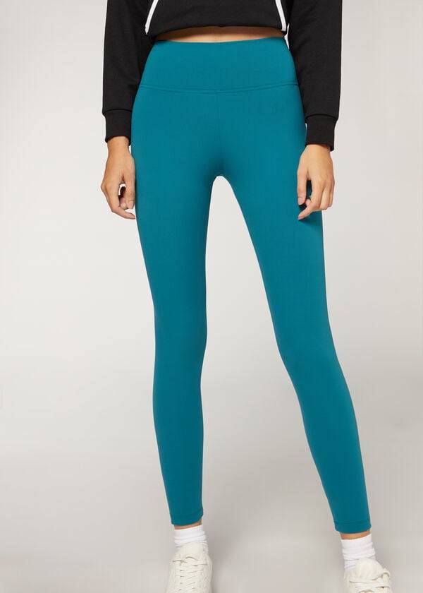 Calzedonia Active Leggings Dames Blauw | BE2619LH