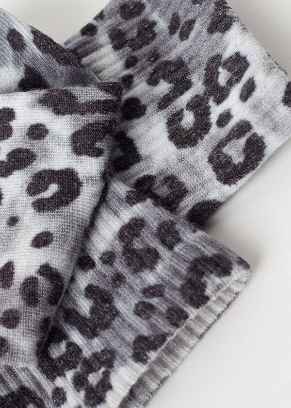 Calzedonia Animal Print Kort Sokken Dames Zilver | BE2336HK