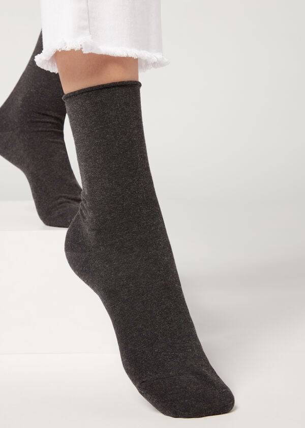 Calzedonia Ankle with Cashmere Kort Sokken Dames Grijs Zwart | BE2344IS