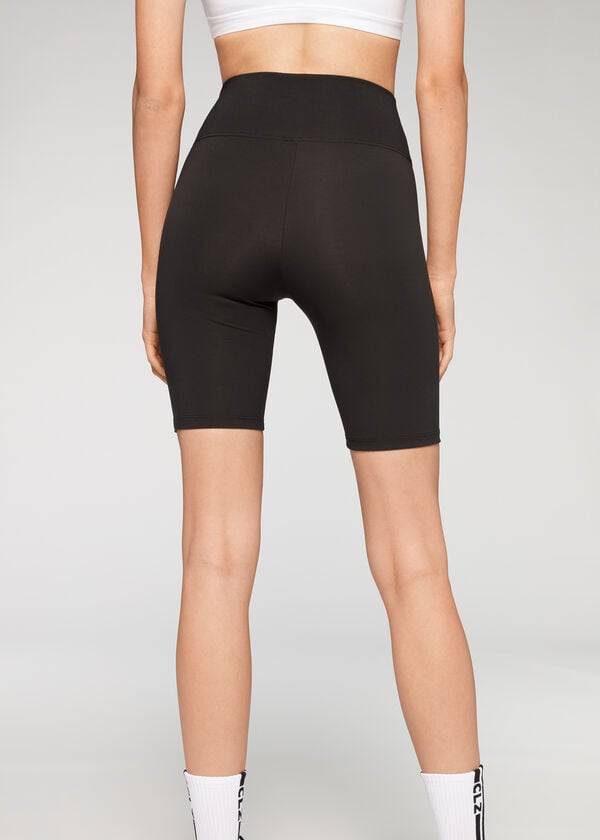 Calzedonia Atletische Bike Leggings Dames Zwart | BE2621JJ