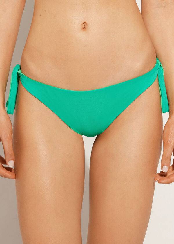 Calzedonia Bow Brazilian Indonesia Eco Bikinibroekjes Dames Groen | BE1300EX