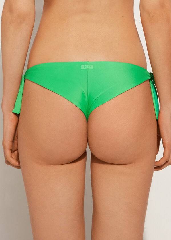 Calzedonia Bow Brazilian Indonesia Eco Bikinibroekjes Dames Groen | BE1300EX