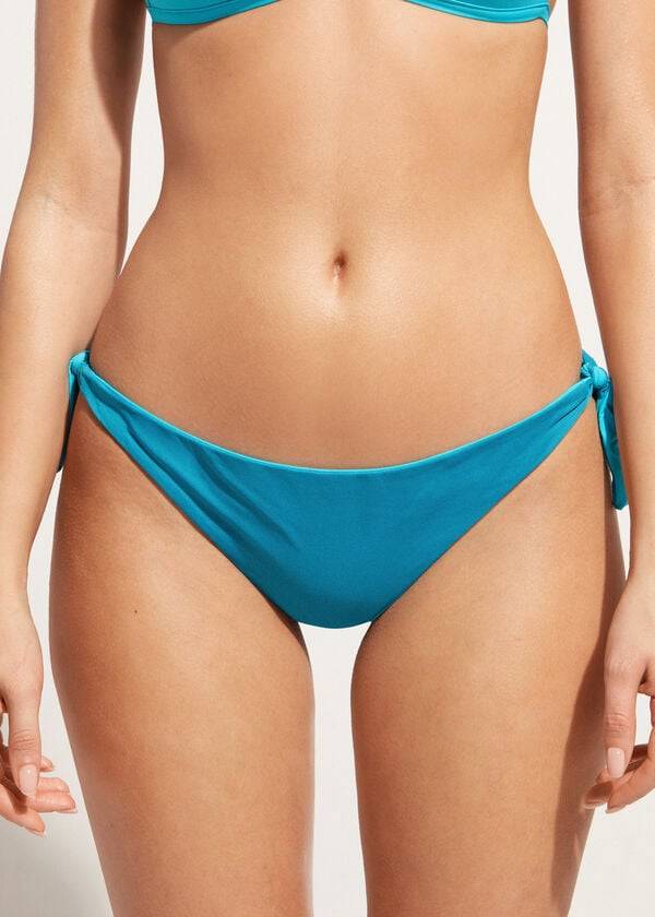 Calzedonia Bow Brazilian Indonesia Eco Bikinibroekjes Dames Turquoise | BE1302TV