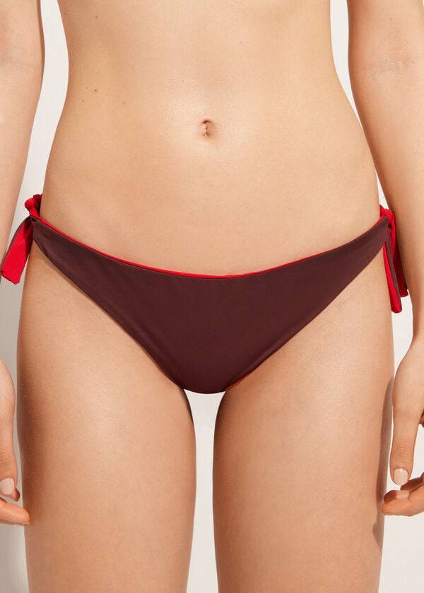 Calzedonia Bow Brazilian Indonesia Eco Bikinibroekjes Dames Rood | BE1303YU