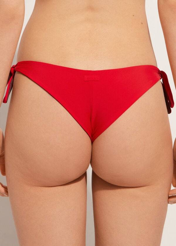 Calzedonia Bow Brazilian Indonesia Eco Bikinibroekjes Dames Rood | BE1303YU