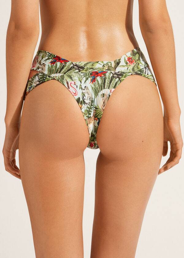 Calzedonia Brazilian Bandeau Nairobi Eco Bikinibroekjes Dames Groen | BE1305IS