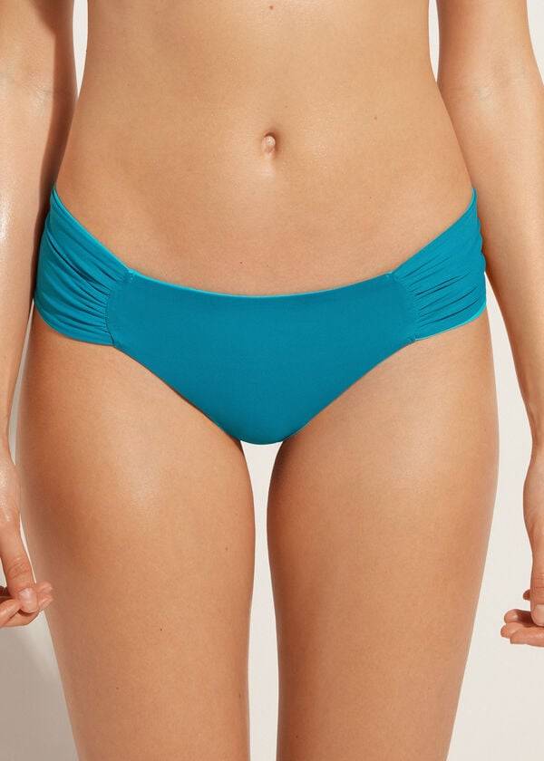 Calzedonia Brazilian Indonesia Eco Bikinibroekjes Dames Turquoise Groen | BE1314JJ