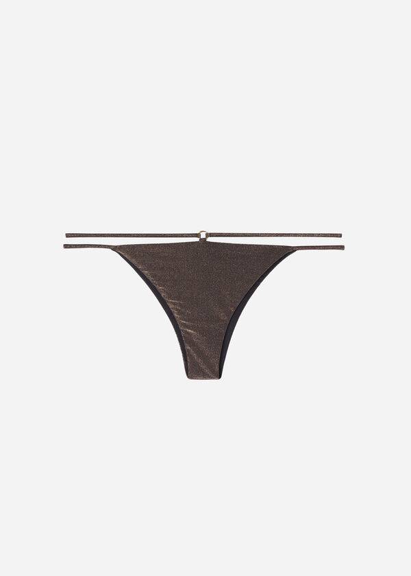 Calzedonia Brazilian Side String Hollywood Bikinibroekjes Dames Zwart | BE1320VD