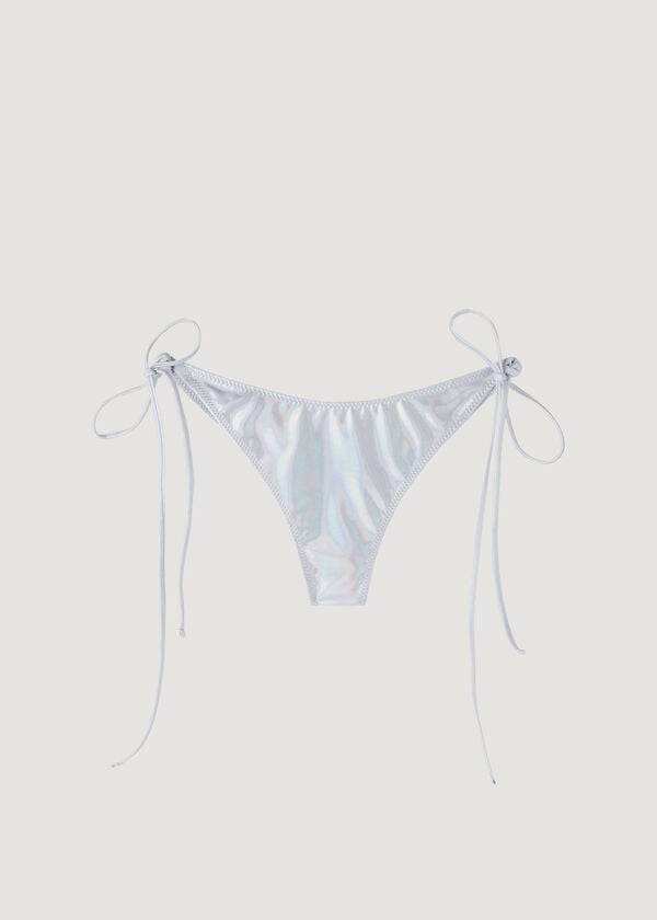 Calzedonia Brazilian Side Tie Daytona Bikinibroekjes Dames Zilver | BE1322NB