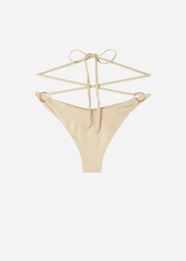 Calzedonia Brazilian String Abu Dhabi Bikinibroekjes Dames Goud | BE1326EX