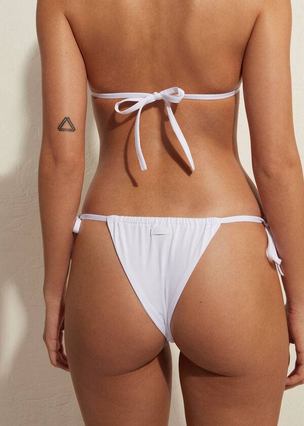 Calzedonia Brazilian String Indonesia Eco Bikinibroekjes Dames Wit | BE1337FM