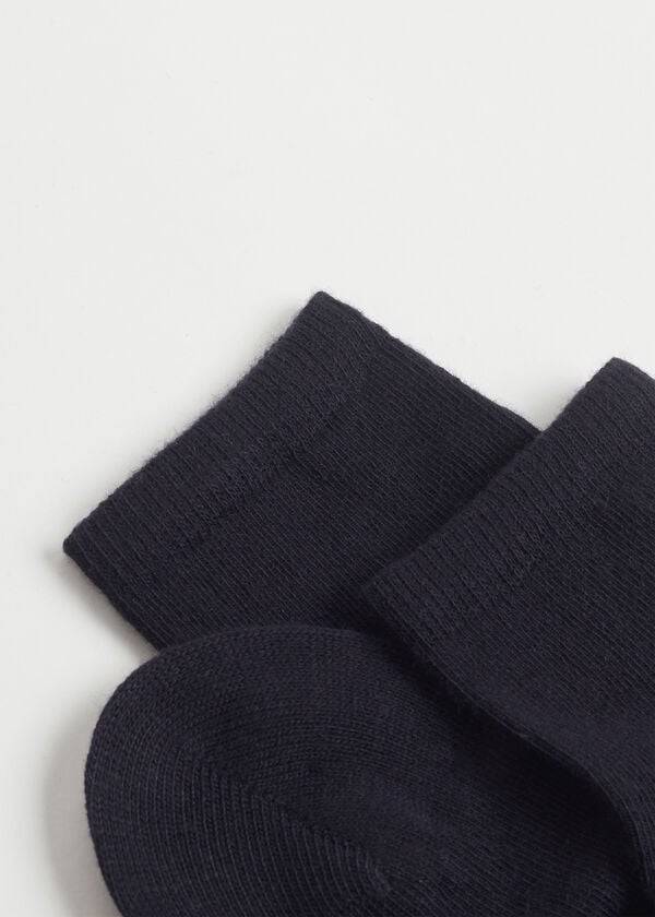 Calzedonia Cashmere Blend Kort Sokken Kinderen Blauw | BE3093HK