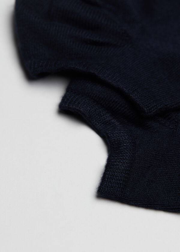 Calzedonia Cashmere Blend No-Show Sokken Heren Blauw | BE2880HK