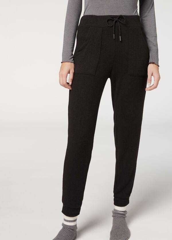 Calzedonia Cashmere Blend Stretch Broek Dames Zwart | BE2714FM