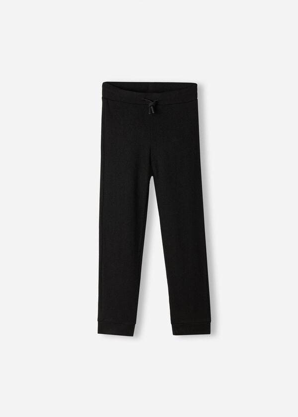 Calzedonia Cashmere Blend Stretch Sport Leggings Kinderen Zwart | BE3120HK