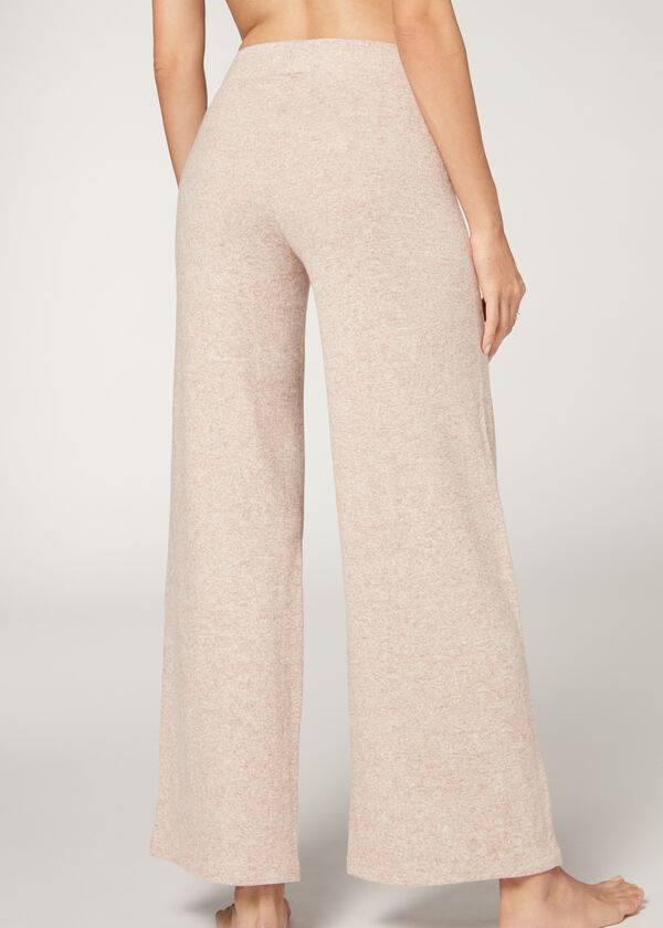 Calzedonia Cashmere Palazzo Leggings Dames Beige | BE2623HK