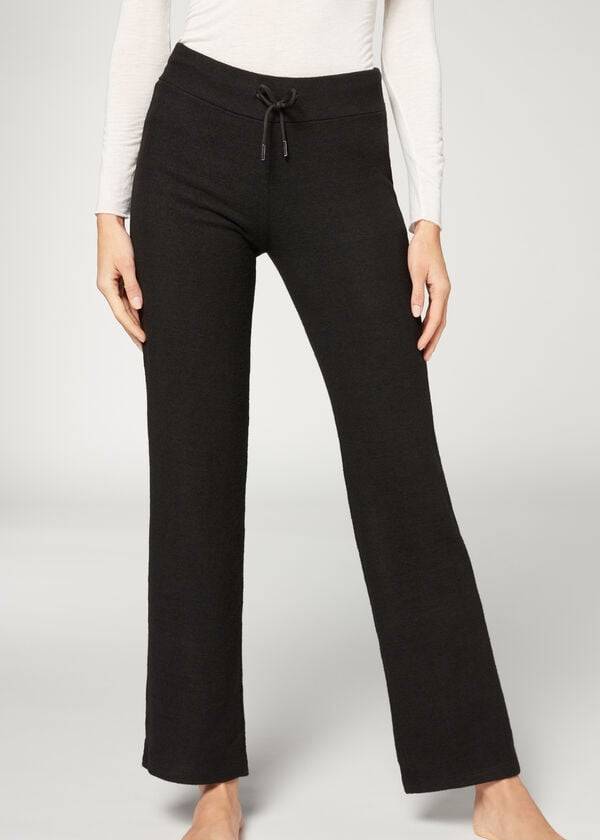 Calzedonia Cashmere Rechtdoor Broek Dames Zwart | BE2720IS