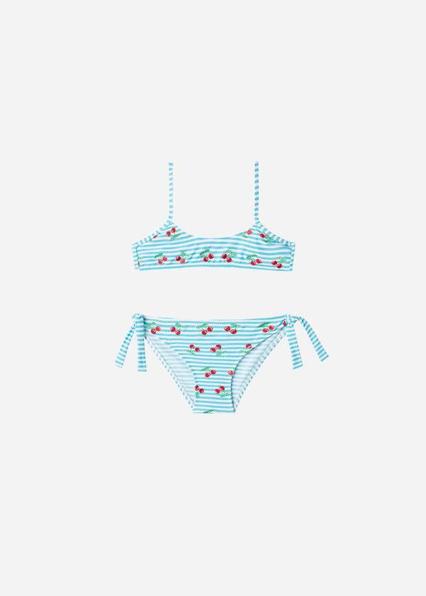 Calzedonia Cherry Two-Piece Ariel Badpakken Kinderen Blauw | BE3037QZ