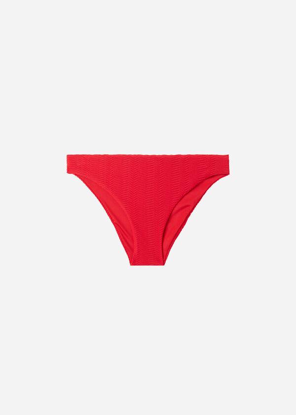 Calzedonia Chevron Casablanca Bikinibroekjes Dames Rood | BE1349MA