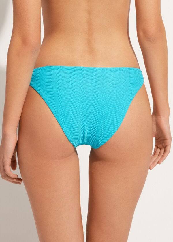 Calzedonia Chevron Casablanca Bikinibroekjes Dames Turquoise Groen | BE1351WY