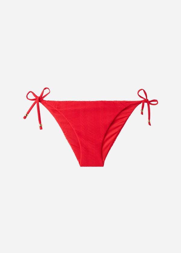 Calzedonia Chevron String Casablanca Bikinibroekjes Dames Rood | BE1357IS