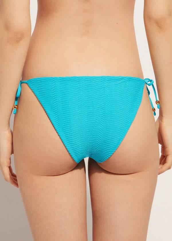 Calzedonia Chevron String Casablanca Bikinibroekjes Dames Turquoise Groen | BE1358OR