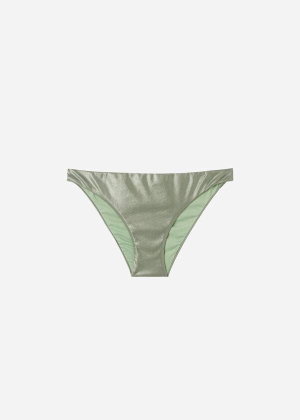 Calzedonia Coated-Effect Antigua Bikinibroekjes Dames Groen | BE1361SO