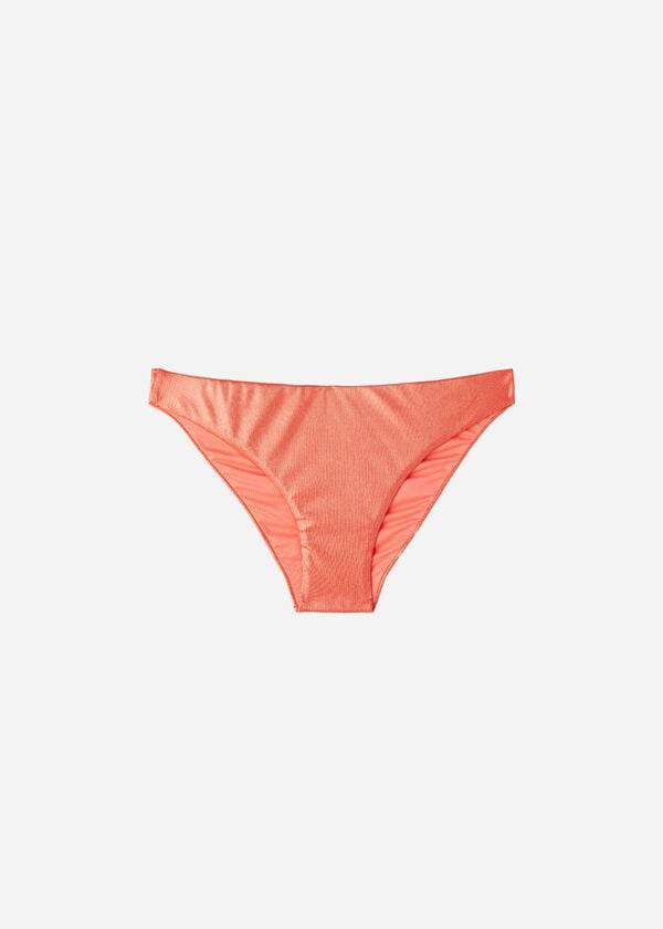 Calzedonia Coated-Effect Antigua Bikinibroekjes Dames Koraal Oranje | BE1362DN