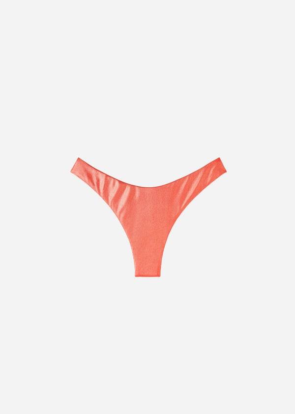 Calzedonia Coated-Effect High-Cut Brazilian Antigua Bikinibroekjes Dames Koraal Oranje | BE1364GL