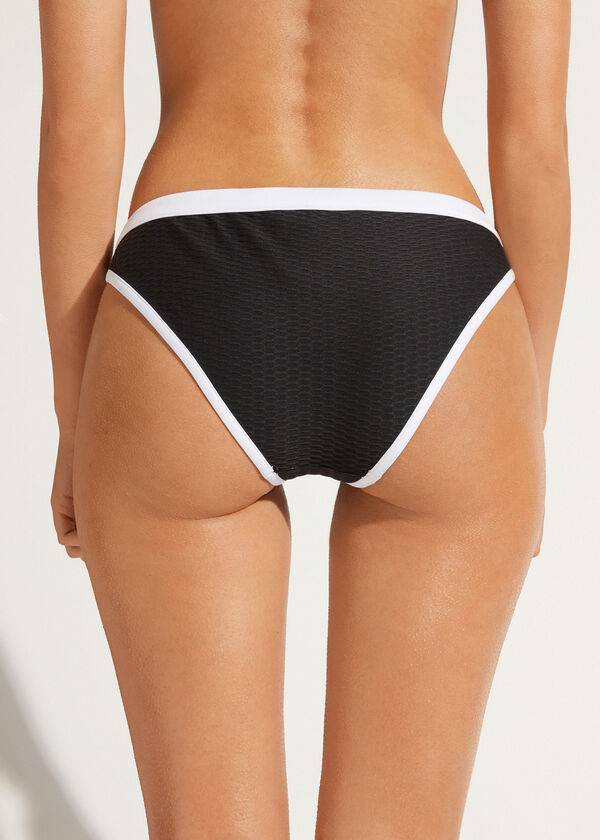 Calzedonia Coimbra Bikinibroekjes Dames Zwart Wit | BE1369ZG