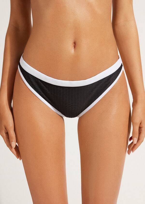 Calzedonia Coimbra Bikinibroekjes Dames Zwart Wit | BE1369ZG