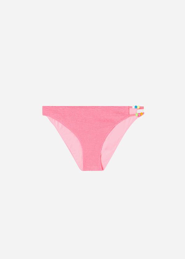 Calzedonia Crinkled San Diego Bikinibroekjes Dames Roze | BE1374NB