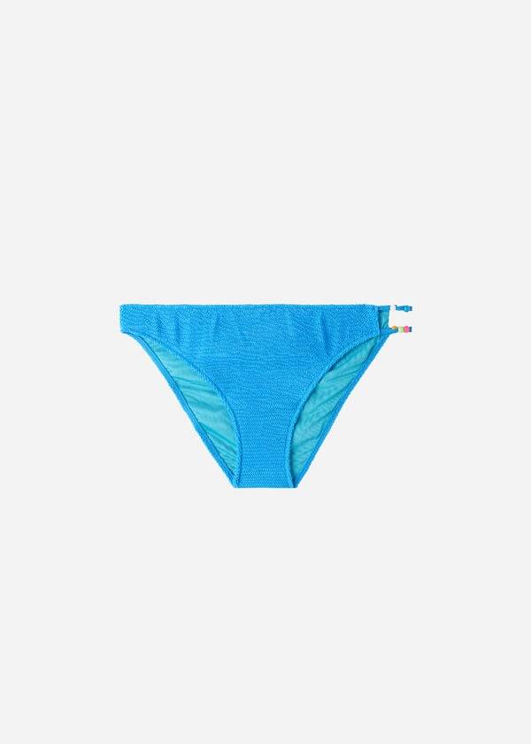 Calzedonia Crinkled San Diego Bikinibroekjes Dames Blauw | BE1375MA