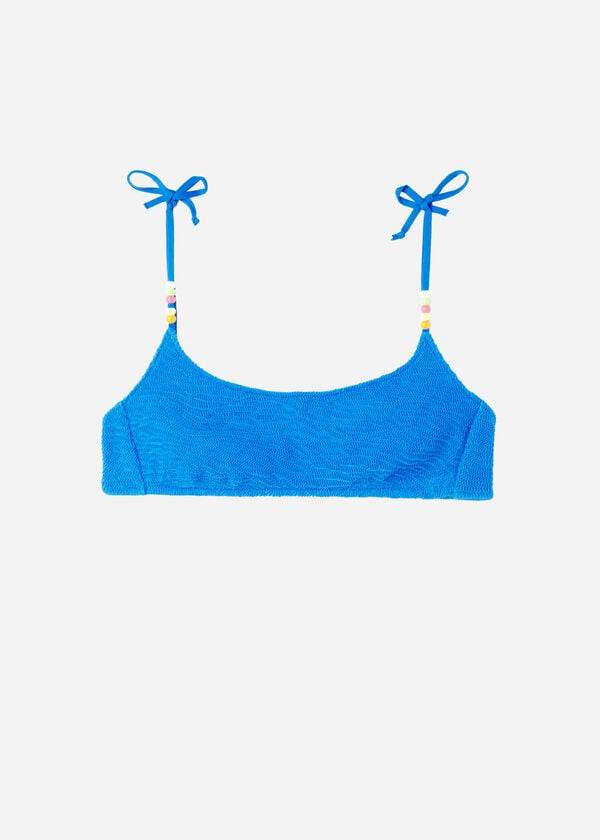 Calzedonia Crinkled Tank-Stijl San Diego Bikinitopjes Dames Blauw | BE1704JJ