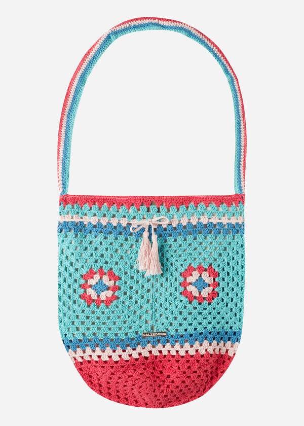 Calzedonia Crochet Beach Bag Accessoires Dames Turquoise Blauw | BE1274EX