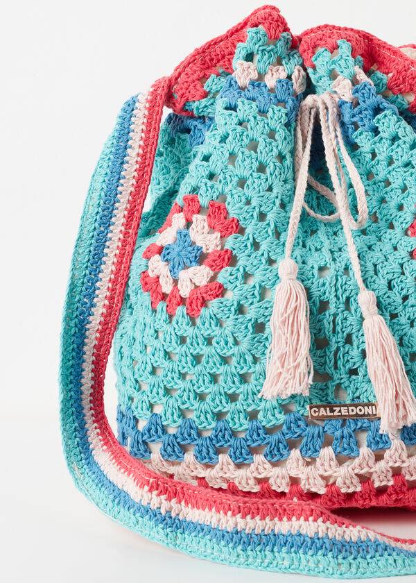 Calzedonia Crochet Beach Bag Accessoires Dames Turquoise Blauw | BE1274EX