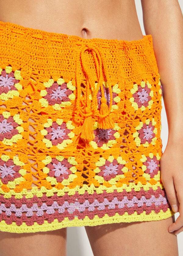 Calzedonia Crochet Skirt Cover-ups Dames Oranje | BE2130QZ