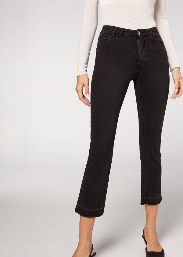 Calzedonia Cropped Flare Jeans Dames Grijs | BE2562BC