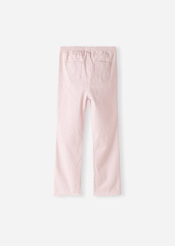 Calzedonia Cropped Flared Denim Leggings Kinderen Roze | BE3125AP