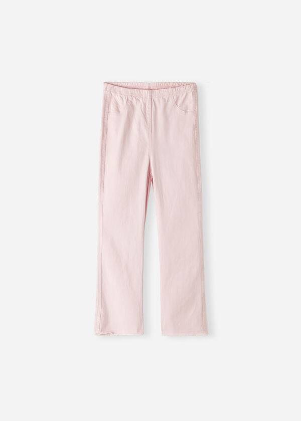 Calzedonia Cropped Flared Denim Leggings Kinderen Roze | BE3125AP