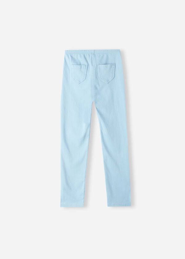 Calzedonia Denim jeggings Leggings Kinderen Turquoise | BE3130YU