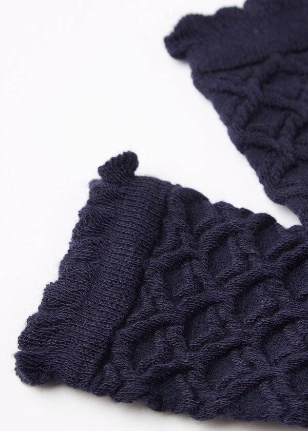 Calzedonia Diamond-Pattern Cashmere Kort Sokken Dames Donkerblauw | BE2414HK