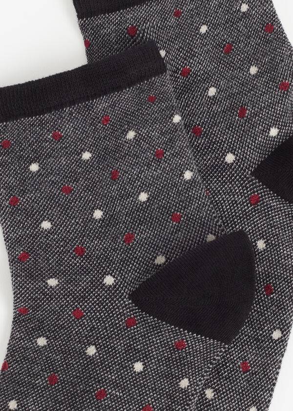 Calzedonia Dot-Pattern Kort Sokken Dames Zwart | BE2429QZ