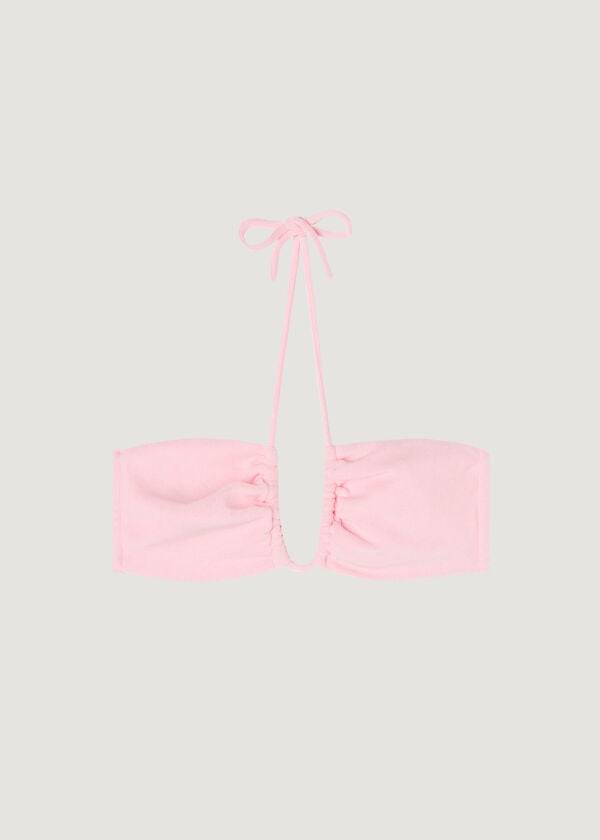 Calzedonia Drawstring Bandeau Beverly Hills Eco Bikinitopjes Dames Roze | BE1709CE