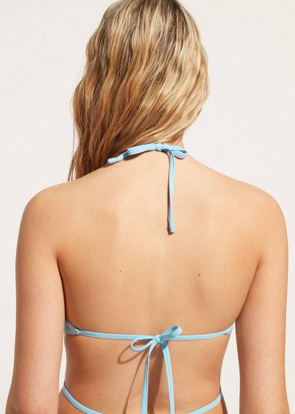 Calzedonia Drawstring Bandeau Islamorada Bikinitopjes Dames Blauw | BE1711BC